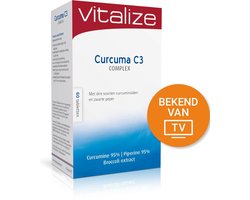Vitalize Curcuma C3 Complex 60 Tabletten | Voor Het Behoud Van Soepele Gewrichten En Sterke Botten - Ondersteunt De Reinigende Werking Van De Lever