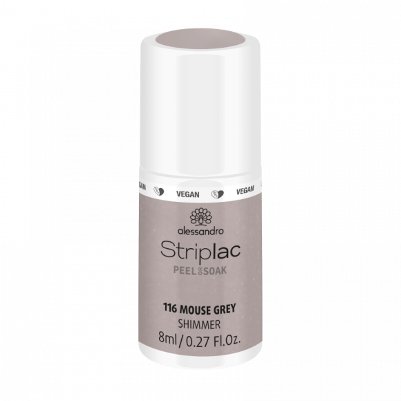Alessandro Striplac Peel or Soak | 116 - Mouse Grey | Nagellak 8ml