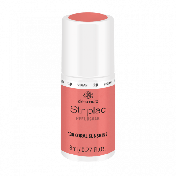Alessandro Striplac Peel or Soak | 130 - Coral Sunshine | Nagellak 8ml