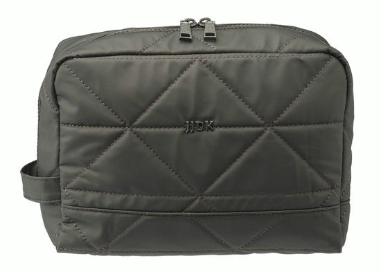 JJDK Heren toilettas boxmodel zwart met rits 24 x 17 x 8