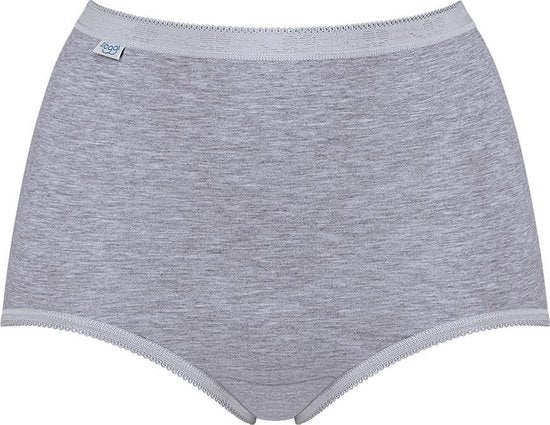 Dames Basic Maxi slip - Taille dames ondergoed katoen - Dames onderbroek - 38 - Grijs