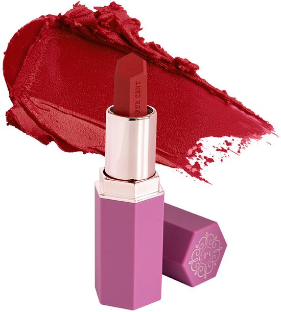 Cent Pur Cent Velvet Lipstick Red Rose - Matte Kleur - Romige Textuur - Fluweelzacht