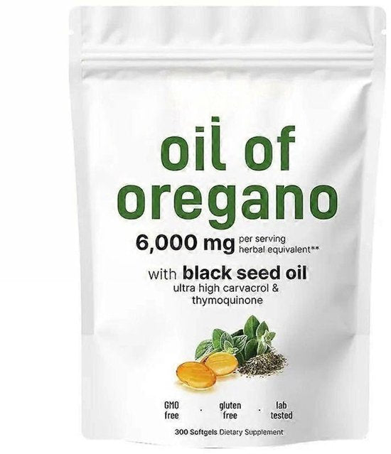Oil Of Oregano - Oregano Olie Capsules - 6000 Mg Per Serving - 300 Softgels