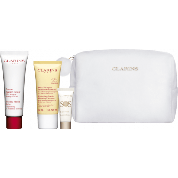 Clarins Beauty Flash Balm | 50 ml + 30 ml + 10 ml + Tasje | Set 4st