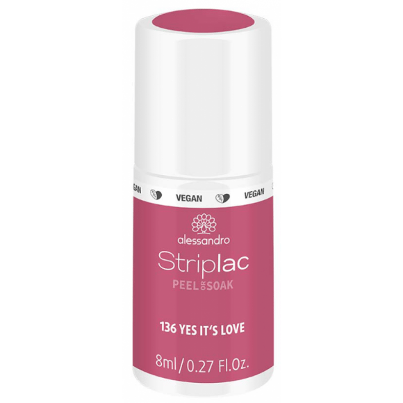 Alessandro Striplac Peel or Soak | 136 - Yes It's Love | Nagellak 8ml