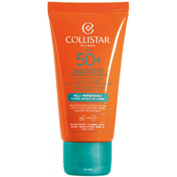 Collistar Active Protection Sun Face Cream SPF 50+ Zonnecreme 50ml