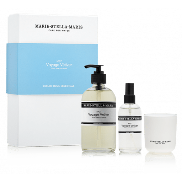 Marie-Stella-Maris No.7 Voyage Vetiver Luxury Home Essentials | 250 ml + 100 ml + 100 gr | Set 3st